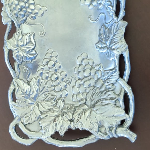 Arthur Court Vintage Grape Pattern Oblong Tray - Picture 2 of 6